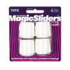 LEG TIP RBR WHT 1" 4PK