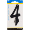 4" BLK #4 NAILON 1PC HILLMAN 4 in. Black Aluminum Nail-On Number 4 1 pc