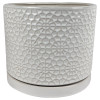 FLOWER POT AMELI WHT 12"