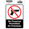 SAFETY SIGN NO GUN 4X6"