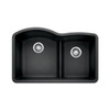 Blanco B441590  Diamond 1.75 Low Divide Under Mount Double Bowl Kitchen Sink, Large, Anthracite