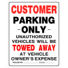 SIGN CUST PARKING 19X15"