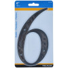 6" BLK #6 NAILON 1PC HILLMAN 6 in. Black Plastic Nail-On Number 6 1 pc