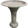 BIRD BATH MTL GRY 18"