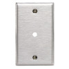 WALL PLATE SILVER 1GANG Leviton Silver 1 gang Stainless Steel Cable/Telco Wall Plate 1 pk