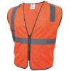 SAFETY VEST ZIPPER ORG L
