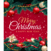 HLDY GARG DR CVR 7'X96" Garage Celebrations Merry Christmas and Happy New Year 7 ft. x 8 ft. Garage Door Cover