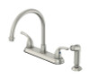 KTCH FAUCET 2H CH SDSPRY OakBrook Pacifica Two Handle Chrome Kitchen Faucet Side Sprayer Included