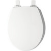 TOILET SEAT RND WOOD WH