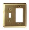 WALLPLT T/R BRSH BRASS