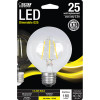 LED G25 E26 SW 25W DIM Feit Electric G25 E26 (Medium) LED Bulb Soft White 25 Watt Equivalence 1 pk