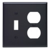 WALLPLATE 2G OUT/TOG BLK