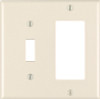 WALL PLATE 2G ALMOND