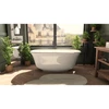 DreamLine Elegance 59" x 31" Freestanding Acrylic Soaking Bathtub, Brushed Brass Drain