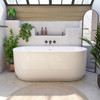 DreamLine Encore 65 3/4" Freestanding Acrylic Bathtub BT16X3466C01 White Oval