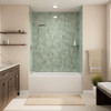 DreamLine Prism 60" x 30" White Acrylic Alcove Bathtub, Left-Hand Drain BTPM6030XL00