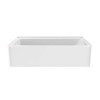 DreamLine Prism 60" x 30" White Acrylic Alcove Bathtub, Left-Hand Drain BTPM6030XL00