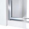 DreamLine Levantine WLDR0948720-01 44-48 in. W x 72 in. H Semi-Frameless Sliding Shower Door, Clear Glass, Chrome