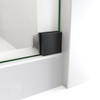 DreamLine Continuum 55-59" W x 62" H Sliding Tub Door, Matte Black Frameless Glass