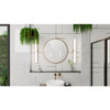 DreamLine Prospero 24 in. Circular Hanging Mirror, Brushed Brass Tempered Glass