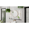 DreamLine Prospero 24 in. Circular Hanging Mirror, Brushed Brass Tempered Glass