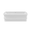 DreamLine Crest 67in Freestanding Acrylic Soaking Bathtub, White with Oil Rubbed Bronze Drain