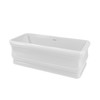 DreamLine Crest 67in Freestanding Acrylic Soaking Bathtub, White with Oil Rubbed Bronze Drain