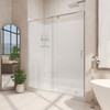 DreamLine Flex 30x60x78.75 Pivot Shower Door Kit with Base and White Wall in Chrome