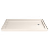 DreamLine Flex 30x60x78.75 Pivot Shower Door Kit with Base and White Wall in Chrome
