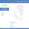 DreamLine Flex 30x60x78.75 Pivot Shower Door Kit with Base and White Wall in Chrome