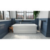 DreamLine Crest 67" Freestanding Acrylic Soaking Bathtub, White with Center Drain