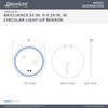 DreamLine Brilliance 24" Circular LED Light-up Mirror with Defogger, Brushed Brass