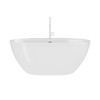 DreamLine Essence 65 3/8" L x 36 1/4" W Freestanding Acrylic Bathtub White Drain