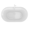 DreamLine Essence 65 3/8" L x 36 1/4" W Freestanding Acrylic Bathtub White Drain