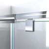 DreamLine Flex 36" D x 48" W Pivot Shower Door with Base and White Wall Kit, Chrome