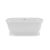 DreamLine Ascend 67" Freestanding Acrylic Soaking Bathtub, Oil Rubbed Bronze Drain