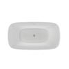 DreamLine Ascend 59" Freestanding Acrylic Bathtub BTADX3259C01, White with Chrome Drain
