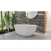 DreamLine Essence 60" Freestanding Acrylic Bathtub BT63X3460C09 – White with Matte Black Drain