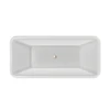 DreamLine Crest 67" Freestanding Acrylic Bathtub, White with Brushed Nickel Drain