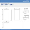 DreamLine DreamStone 42x42x84 Corner Shower Wall Kit White Subway Pattern