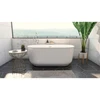 DreamLine Alliance Pro 59" Freestanding Acrylic Soaking Bathtub with Matte Black Drain