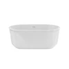 DreamLine Alliance Pro 59" Freestanding Acrylic Soaking Bathtub with Matte Black Drain