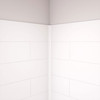 DreamLine DreamStone 36x36x84 Corner Shower Wall Kit White Modern Subway Pattern