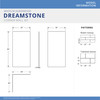 DreamLine DreamStone 36x36x84 Corner Shower Wall Kit White Modern Subway Pattern