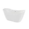 DreamLine Nile 67" Freestanding Acrylic Bathtub, White, Oil Rubbed Bronze Drain