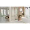DreamLine Seneca 44-48" W x 76" H Frameless Sliding Shower Door, Brushed Stainless Steel