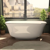 DreamLine Elegance 59" Freestanding Acrylic Soaking Bathtub with Brushed Nickel Drain