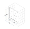 DreamLine Encore 56-60 in. W x 58 in. H Semi-Frameless Bypass Sliding Tub Door, Chrome, Frosted Glass