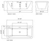 DreamLine Crest BT17X3371C09 Freestanding Acrylic Soaking Bathtub, 70-7/8 in., Matte Black Drain