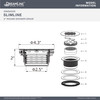 DreamLine DN09X02R32 Slimline 2-Inch Round Polished Nickel Shower Drain